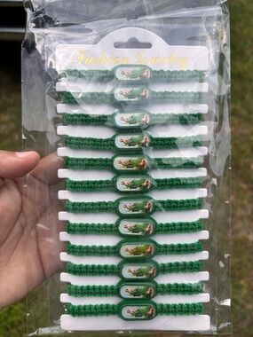 Green Woven Friendship Bracelets - Fashion Jewelry